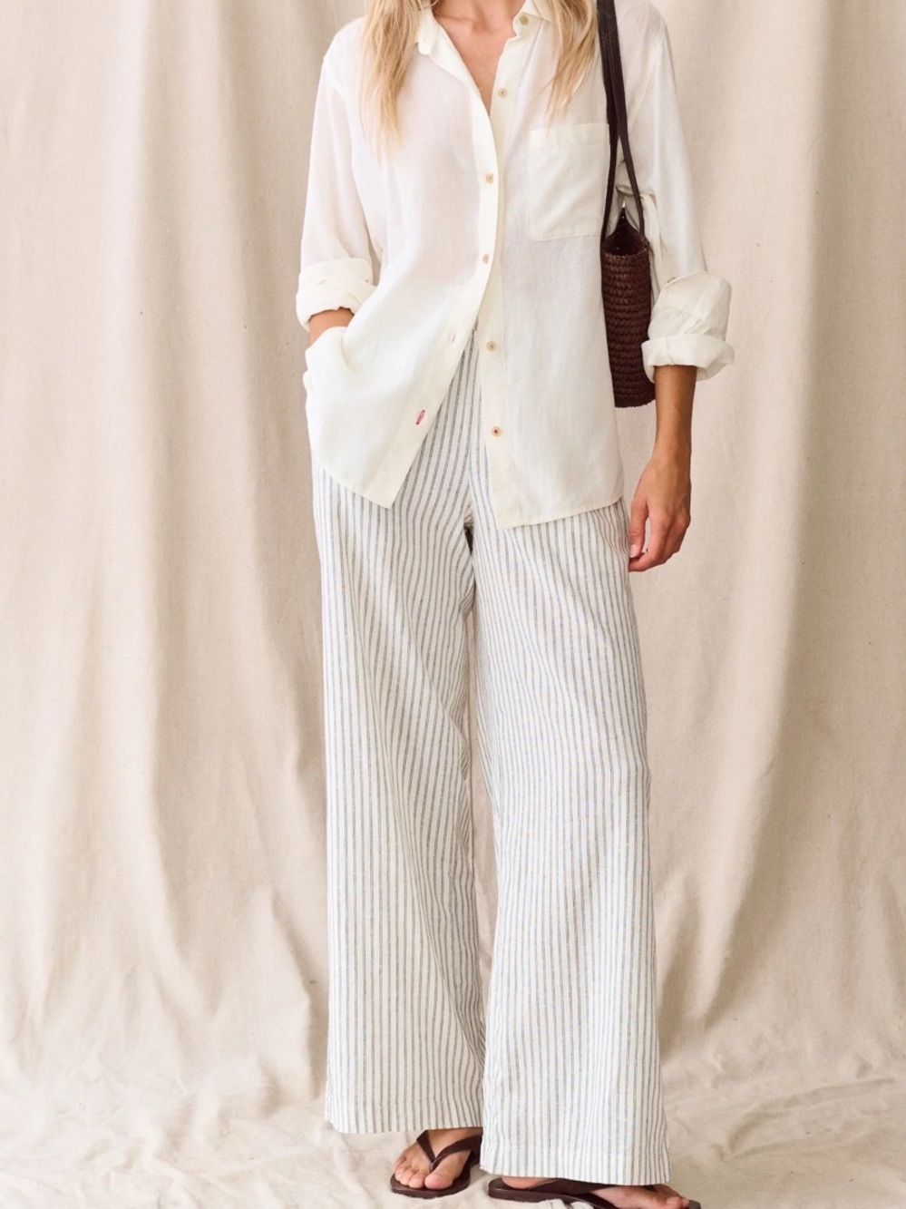 Marine Layer Tan Allison Hemp Pant XS - Picture 5 of 6